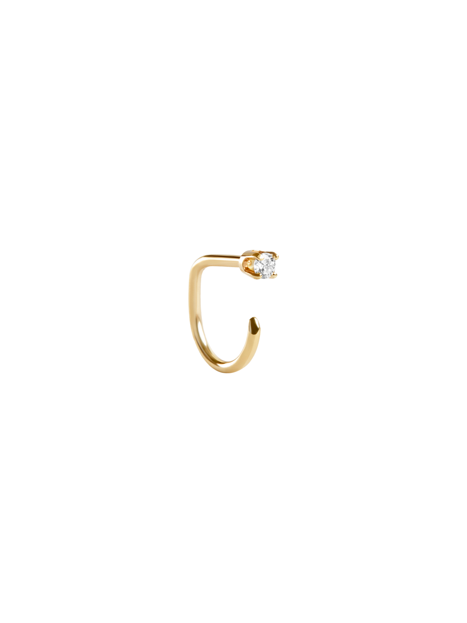 Small diamond claw earring